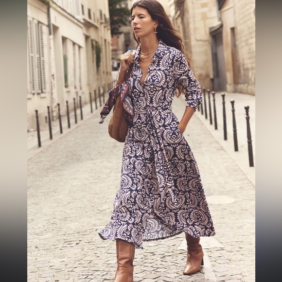 Boden Dresses & Skirts - NWT Boden Marcia Spring summer Jersey Midi Shirt Dress